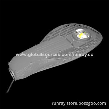 50W LED Streetlight, 85-265V AC or 12-24V DC, IP65, >0.95 Power Factor, CE, RoHS, IES Marks